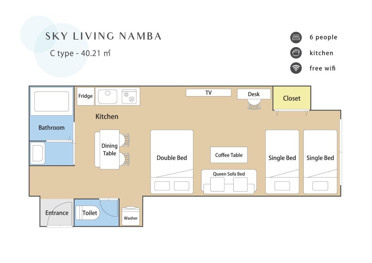 Sky Living Namba Apartamento *